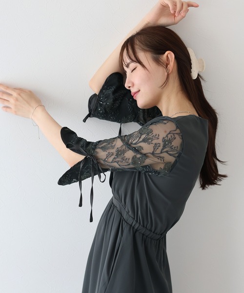 45R 藍インドネルチェックのカシュクールドレス 45r 藍インドネルチェックのカシュクールドレス
