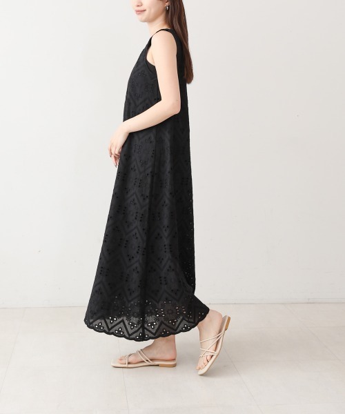 関税・送料込【3.1 Phillip Lim】刺繍コットンミディワンピース AMBIDEX Store △〇線画のお花ラミー刺繍 ワンピース(F キナリ