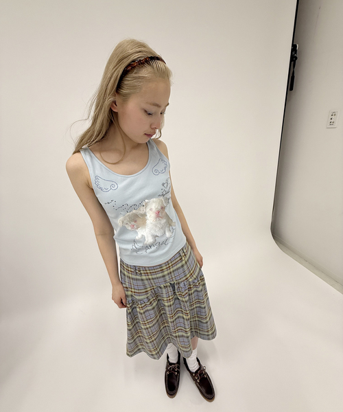 Oriens JOURNAL STANDARD（オリエンス ジャーナルスタンダード）の「【Mika.I×Oriens】プリントタンクトップ（タンクトップ・レディース・ホワイト/ブルー系その他/ピンク・FREE）」の20枚目の写真