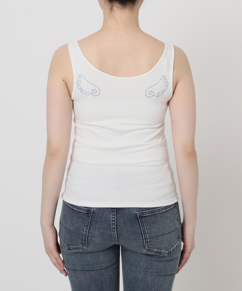 Oriens JOURNAL STANDARD（オリエンス ジャーナルスタンダード）の「【Mika.I×Oriens】プリントタンクトップ（タンクトップ・レディース・ホワイト/ブルー系その他/ピンク・FREE）」の13枚目の写真