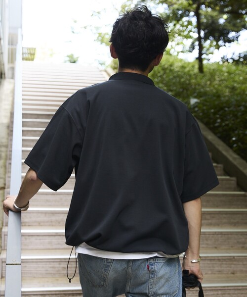 NANGA（ナンガ）の「NANGA/ナンガ 別注 neo-PRO スピンドル ワンポイントロゴポロシャツ/日本製/遮熱/UVカット/吸水速乾/リラックスフィット（Tシャツ/カットソー・メンズ・チャコールグレー/ブラック/ホワイト・MEDIUM/LARGE/X-LARGE）」の22枚目の写真