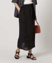 ※お値下げ【美品】green label relaxing 黒 タイトスカート green label relaxing スカート カット ジャカード タイト
