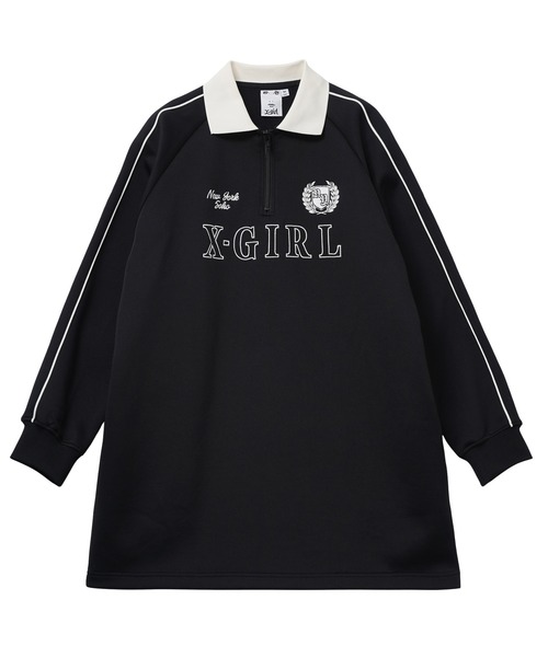 X-girl(エックスガール)の「HALF ZIP JERSEY DRESS(ワンピース・レディース・ブラック/ブラウン・S/M)」の10枚目の写真