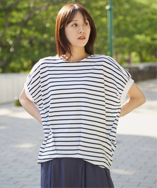 ikka（イッカ）の「【プチプラ1990円（税抜）】冷感ドルマンタックプルオーバー【親子コーデ】（Tシャツ/カットソー・レディース・ベージュ/グリーン/ブラック/オフホワイト/オレンジ・M/L/S）」の10枚目の写真