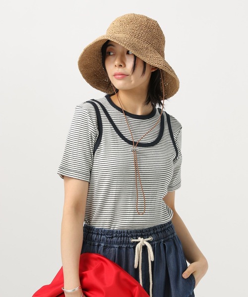 MILLER（ミラー）の「【MILLER(ミラー)】別注2PレイヤードT（Tシャツ/カットソー・レディース・オフホワイト/ブラウン・FREE）」の16枚目の写真