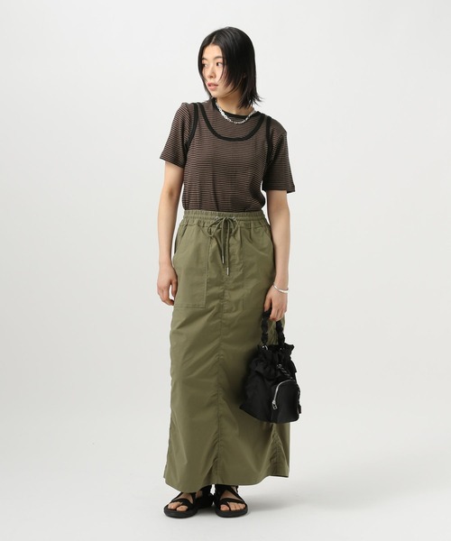 MILLER（ミラー）の「【MILLER(ミラー)】別注2PレイヤードT（Tシャツ/カットソー・レディース・オフホワイト/ブラウン・FREE）」の13枚目の写真