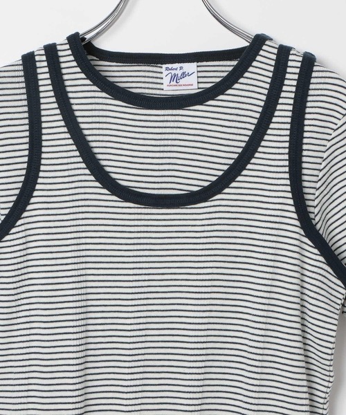 MILLER（ミラー）の「【MILLER(ミラー)】別注2PレイヤードT（Tシャツ/カットソー・レディース・オフホワイト/ブラウン・FREE）」の10枚目の写真