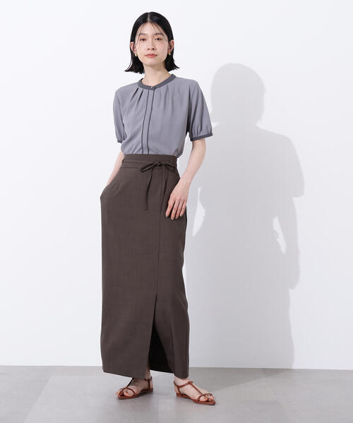 N.（N. Natural Beauty Basic）（エヌエヌナチュラルビューティーベーシック）の「バイカラートリミングブラウス（シャツ/ブラウス・レディース・ピンクベージュ/オフホワイト/チャコールグレー・MEDIUM）」の20枚目の写真