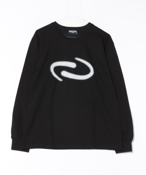 DAYDAY(デイデイ)の「スピンロゴ L/S Tシャツ(Tシャツ/カットソー・レディース・ネイビー/グレイッシュベージュ/ブラック・M/L/XL)」の4枚目の写真