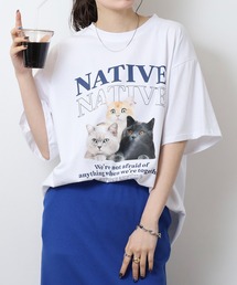 FUNALIVE（ファンアライブ）の「猫プリントTシャツ（Tシャツ/カットソー・メンズ）」