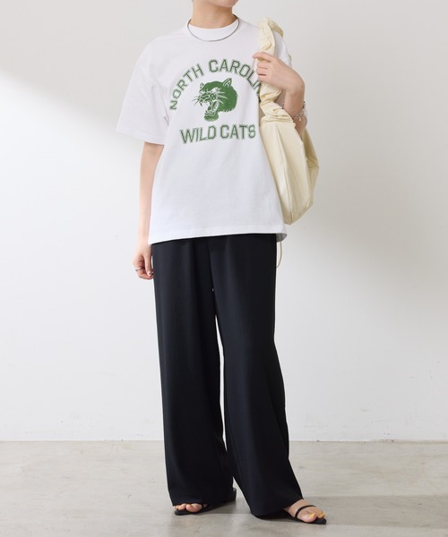 COLLAGE GALLARDAGALANTE(コラージュガリャルダガランテ)の「ジャージイージーパンツ/セットアップ可(その他パンツ・レディース・オフホワイト/ブラック・FREE)」の8枚目の写真