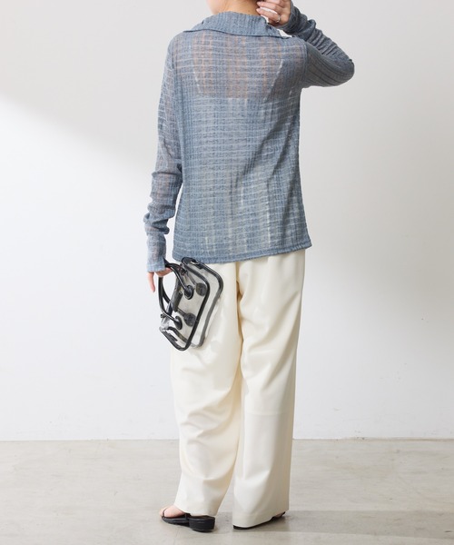 COLLAGE GALLARDAGALANTE(コラージュガリャルダガランテ)の「ジャージイージーパンツ/セットアップ可(その他パンツ・レディース・オフホワイト/ブラック・FREE)」の4枚目の写真