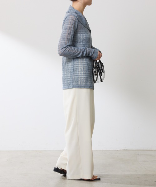 COLLAGE GALLARDAGALANTE(コラージュガリャルダガランテ)の「ジャージイージーパンツ/セットアップ可(その他パンツ・レディース・オフホワイト/ブラック・FREE)」の5枚目の写真