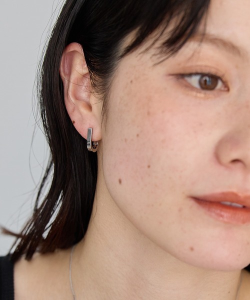 U字型フープピアス【サージカルステンレス】（ピアス（両耳用