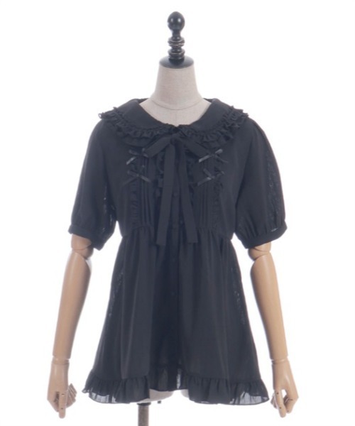 axes femme POETIQUE(アクシーズファムポエティック)の「トッピングリボンロングBL(シャツ/ブラウス・レディース・ブルー/ブラック/ピンク・MEDIUM)」の21枚目の写真