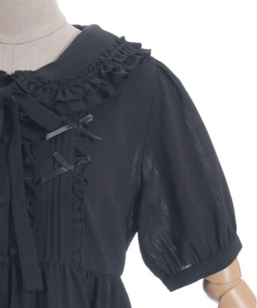 axes femme POETIQUE(アクシーズファムポエティック)の「トッピングリボンロングBL(シャツ/ブラウス・レディース・ブルー/ブラック/ピンク・MEDIUM)」の15枚目の写真