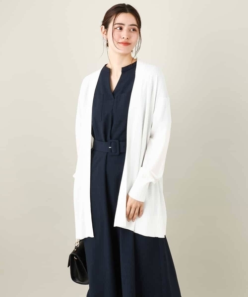 a.v.v（アーヴェヴェ）の「【UVカット】さらさらタッチミドル丈トッパーカーディガン（カーディガン/ボレロ・レディース・ブラック/ホワイト/ライトグレー・40/42/38/34/36）」の9枚目の写真