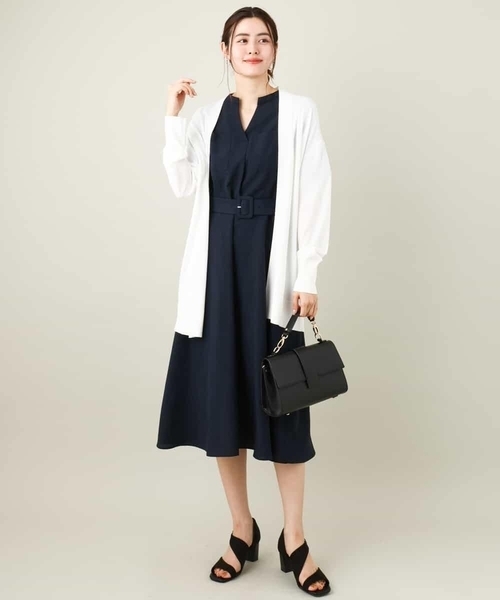 a.v.v（アーヴェヴェ）の「【UVカット】さらさらタッチミドル丈トッパーカーディガン（カーディガン/ボレロ・レディース・ブラック/ホワイト/ライトグレー・40/42/38/34/36）」の10枚目の写真