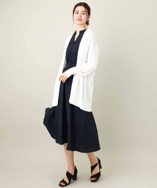 a.v.v（アーヴェヴェ）の「【UVカット】さらさらタッチミドル丈トッパーカーディガン（カーディガン/ボレロ・レディース・ブラック/ホワイト/ライトグレー・40/42/38/34/36）」の11枚目の写真