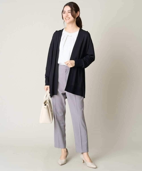 a.v.v（アーヴェヴェ）の「【UVカット】さらさらタッチミドル丈トッパーカーディガン（カーディガン/ボレロ・レディース・ブラック/ホワイト/ライトグレー・40/42/38/34/36）」の20枚目の写真
