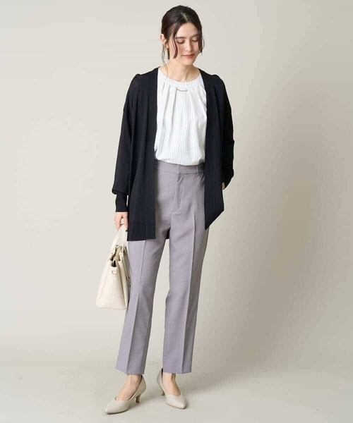 a.v.v（アーヴェヴェ）の「【UVカット】さらさらタッチミドル丈トッパーカーディガン（カーディガン/ボレロ・レディース・ブラック/ホワイト/ライトグレー・40/42/38/34/36）」の22枚目の写真