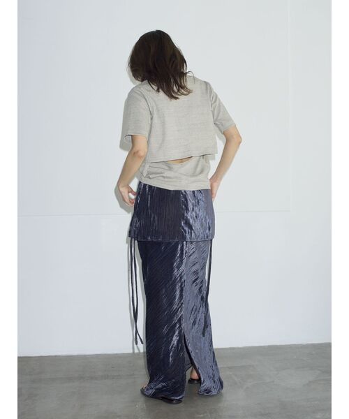 Htage(テージ)の「【Htage】バックオープンTee(Tシャツ/カットソー・レディース・アイボリー/ライトグレー・FREE)」の5枚目の写真