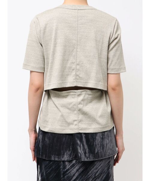 Htage(テージ)の「【Htage】バックオープンTee(Tシャツ/カットソー・レディース・アイボリー/ライトグレー・FREE)」の10枚目の写真