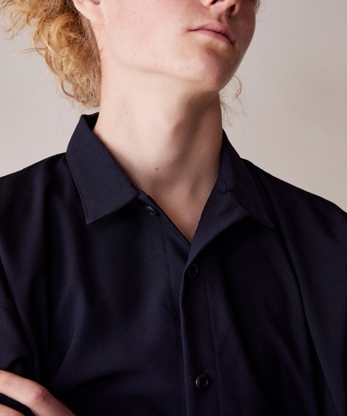 rehacer（レアセル）の「rehacer : Mellow Over Shirt / メローオーバーシャツ（シャツ/ブラウス・メンズ・ネイビー/ブラウン/ブラック・X-LARGE/SMALL/MEDIUM/LARGE）」の13枚目の写真