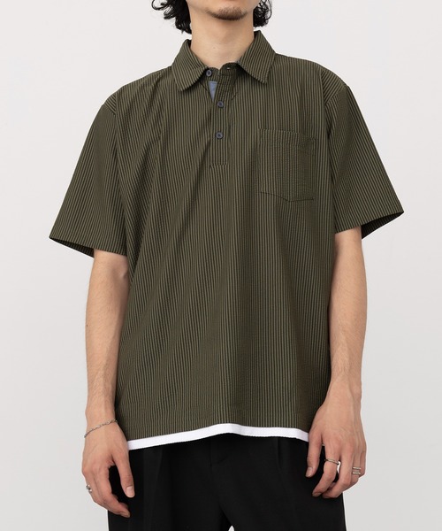 セール】【A by MAGASIN DE MODE】<ドライ&ストレッチ>サッカー共衿