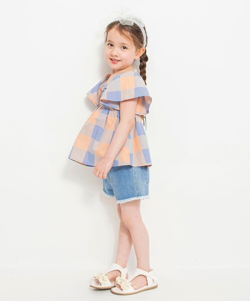 BRANSHES(ブランシェス)の「【おそろい】ブロックチェックチュニック(シャツ/ブラウス・キッズ・グリーン/ピンク・110/140/90/80/150/100/120/130)」の16枚目の写真