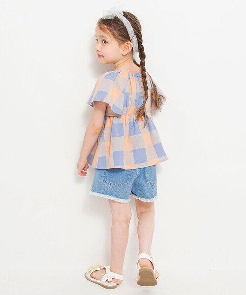 BRANSHES(ブランシェス)の「【おそろい】ブロックチェックチュニック(シャツ/ブラウス・キッズ・グリーン/ピンク・110/140/90/80/150/100/120/130)」の15枚目の写真