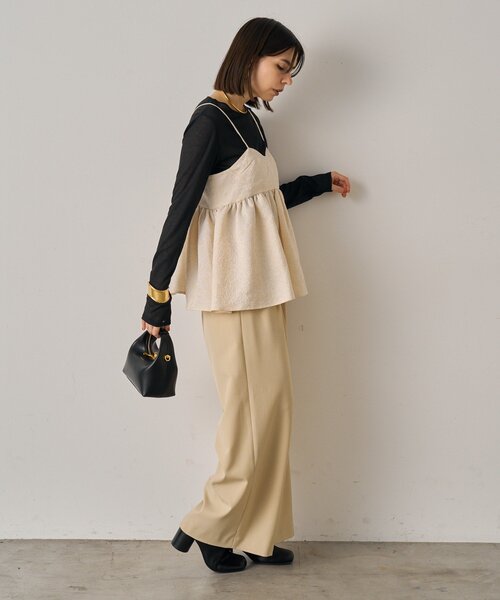 LOUNGEDRESS（ラウンジドレス）の「シアーコンパクトロンT（Tシャツ/カットソー・レディース・ライトベージュ/ブラック/オフホワイト・FREE）」の19枚目の写真