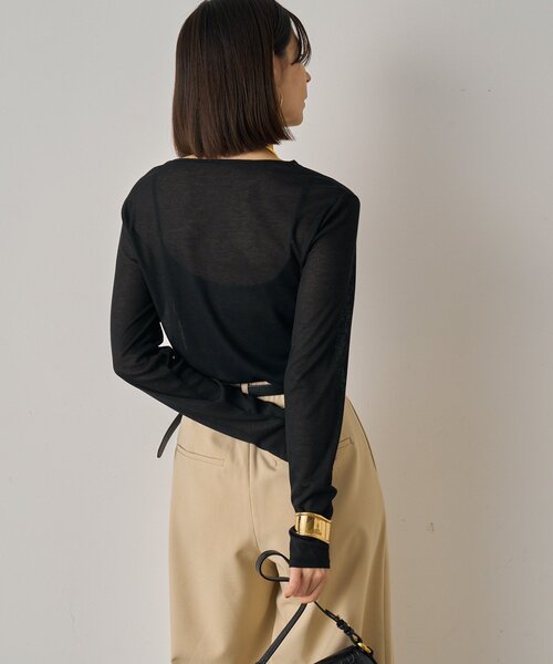 LOUNGEDRESS（ラウンジドレス）の「シアーコンパクトロンT（Tシャツ/カットソー・レディース・ライトベージュ/ブラック/オフホワイト・FREE）」の15枚目の写真