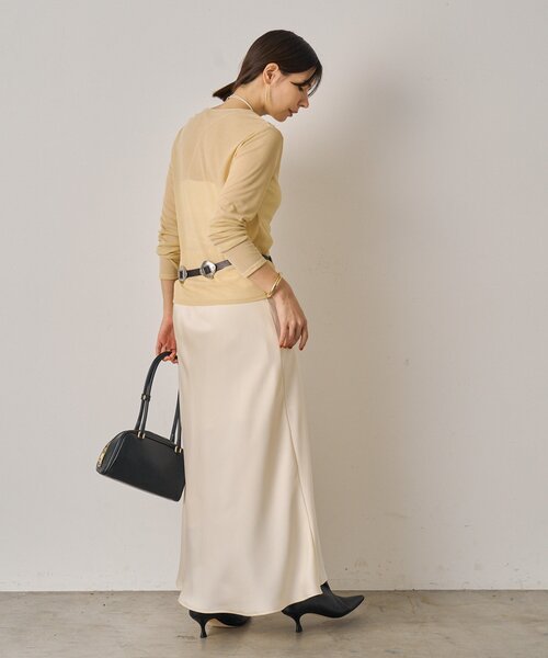 LOUNGEDRESS（ラウンジドレス）の「シアーコンパクトロンT（Tシャツ/カットソー・レディース・ライトベージュ/ブラック/オフホワイト・FREE）」の10枚目の写真