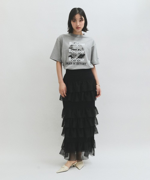 アダムエロペ　Oblada(オブラダ)別注 MAN OF EFFORT TEE ADAM ET ROPE' tシャツ 「Oblada(オブラダ)」別注 MAN OF EFFORT