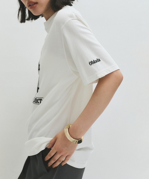 アダムエロペ　Oblada(オブラダ)別注 MAN OF EFFORT TEE ADAM ET ROPE' tシャツ 「Oblada(オブラダ)」別注 MAN OF EFFORT