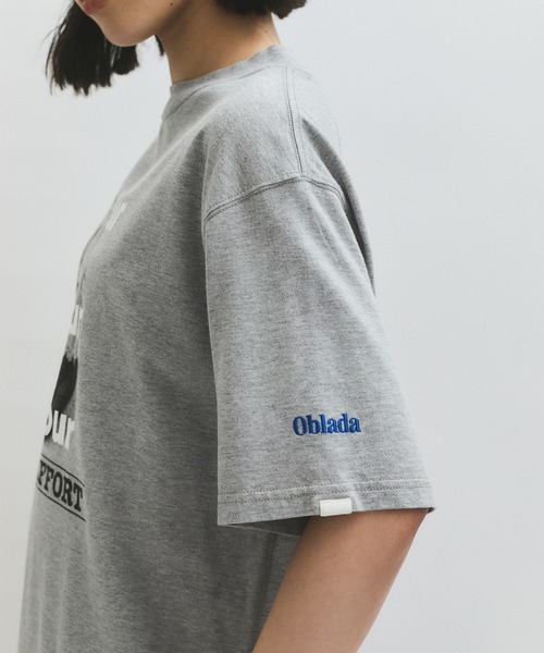 アダムエロペ　Oblada(オブラダ)別注 MAN OF EFFORT TEE ADAM ET ROPE' tシャツ 「Oblada(オブラダ)」別注 MAN OF EFFORT