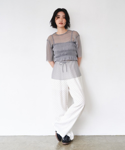 新品☆MILLY パンツ　F〖N4855〗 セール】リラクシードットパンツ（スラックス）｜FMiBL