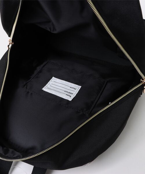 Kids Foret(キッズフォーレ)の「くま耳付き推し活リュック(バックパック/リュック・キッズ・ブラック/ラベンダー・M/L)」の4枚目の写真