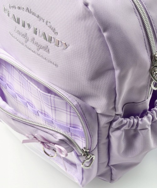 Kids Foret(キッズフォーレ)の「くま耳付き推し活リュック(バックパック/リュック・キッズ・ブラック/ラベンダー・M/L)」の5枚目の写真