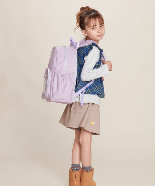 Kids Foret(キッズフォーレ)の「くま耳付き推し活リュック(バックパック/リュック・キッズ・ブラック/ラベンダー・M/L)」の13枚目の写真