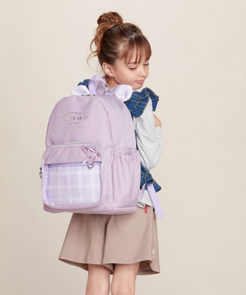 Kids Foret(キッズフォーレ)の「くま耳付き推し活リュック(バックパック/リュック・キッズ・ブラック/ラベンダー・M/L)」の10枚目の写真
