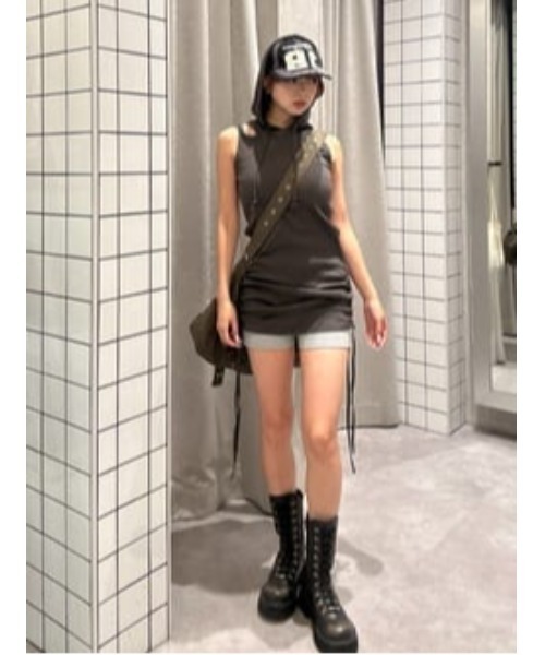 LAGUA GEM（ラグアジェム）の「COMPACT CUT ショートパンツ（その他パンツ・レディース・ブラック/杢グレー・MEDIUM/SMALL）」の12枚目の写真