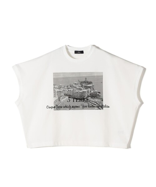 tシャツ SHIPS Primary Navy Label:PHOTO プリント ジャージー プルオーバー レディース SHIPS Primary Navy Label:PHOTO プリント ジャージー プル