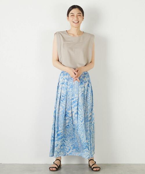 MELROSE claire（メルローズ クレール）の「【ナノキャラメルフレアーシルエットノースリーブプル】（Tシャツ/カットソー・レディース・ベージュ/ネイビー/カーキ・FREE）」の11枚目の写真