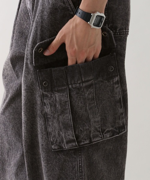 RAGEBLUE（レイジブルー）の「ヴィンテージライク/デニムバギーカーゴパンツ（デニムパンツ・メンズ・ネイビー/ダークグレー/ブルー・MEDIUM/SMALL/LARGE）」の11枚目の写真