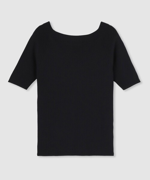 allureville（アルアバイル）の「◇ 2WAY ネック5分袖プルオーバー（ニット/セーター・レディース・ブラック/ブラック系その他/オフホワイト/レッド・2）」の3枚目の写真