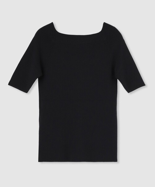 allureville（アルアバイル）の「◇ 2WAY ネック5分袖プルオーバー（ニット/セーター・レディース・ブラック/ブラック系その他/オフホワイト/レッド・2）」の12枚目の写真
