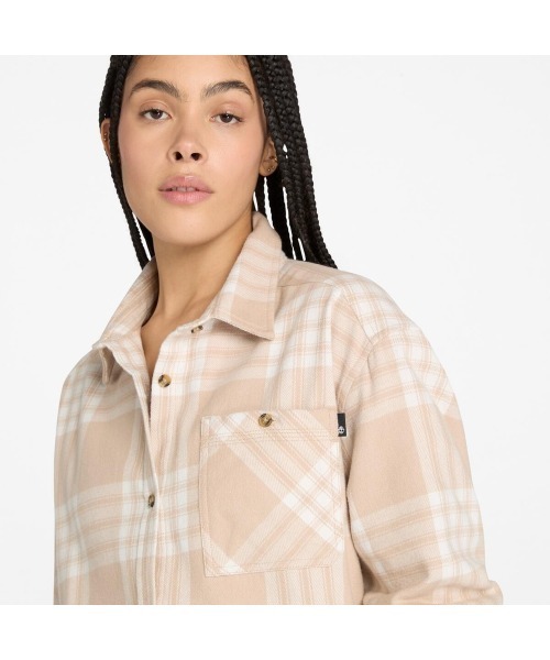 Timberland（ティンバーランド）の「ミッドウェイト フランネルチェック シャツ レディース（シャツ/ブラウス・レディース・ライトピンク・LARGE/X-SMALL/X-LARGE/SMALL/MEDIUM）」の3枚目の写真