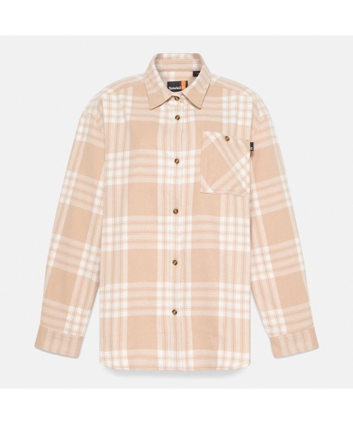 Timberland（ティンバーランド）の「ミッドウェイト フランネルチェック シャツ レディース（シャツ/ブラウス・レディース・ライトピンク・LARGE/X-SMALL/X-LARGE/SMALL/MEDIUM）」の5枚目の写真